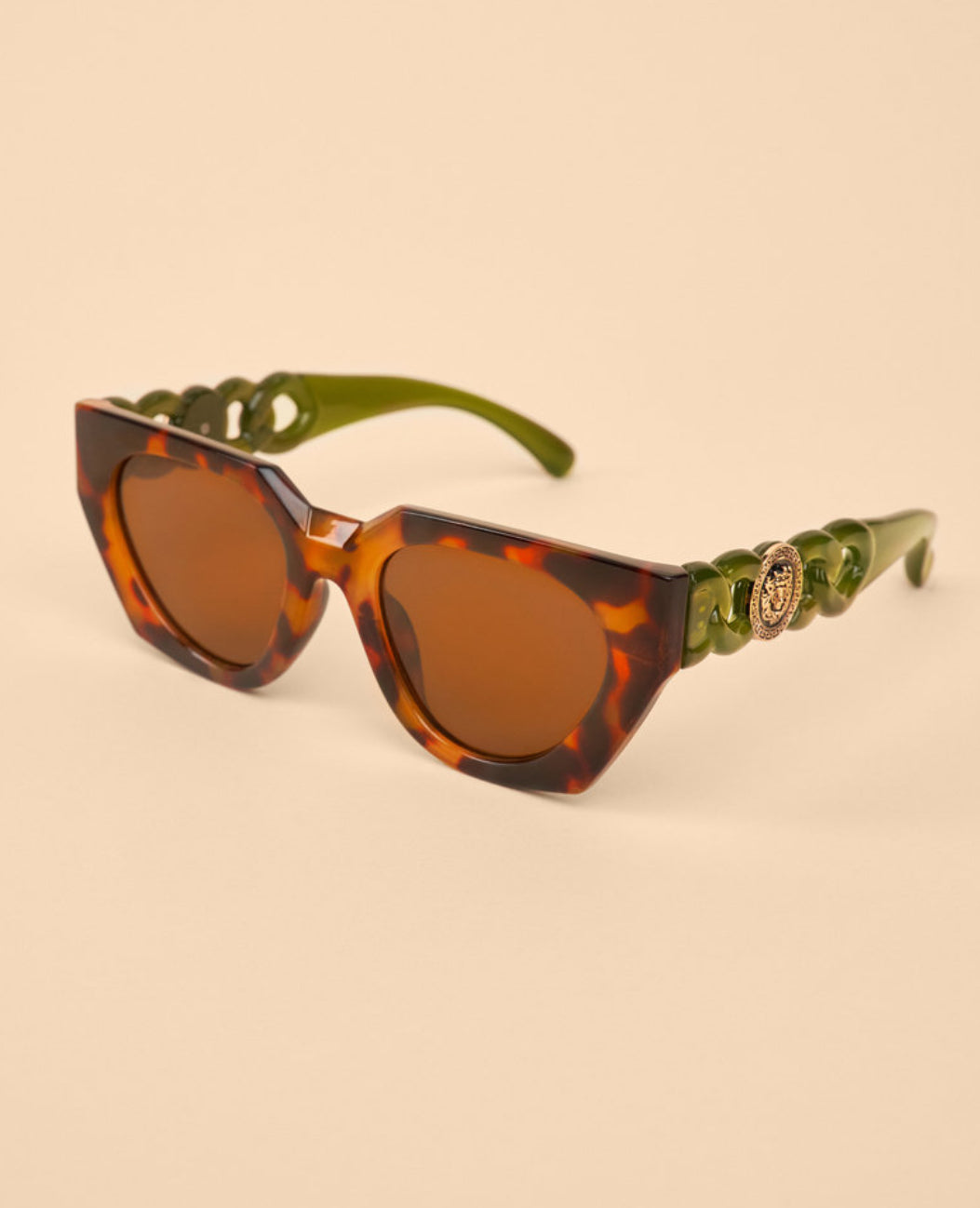 ZEL1 Luxe Zelia Sunglasses - Tortoiseshell/Olive