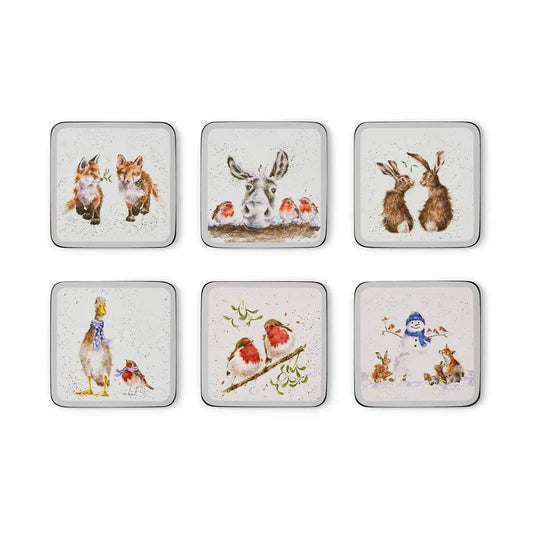 Wrendale Designs Set of 6 Christmas Coasters