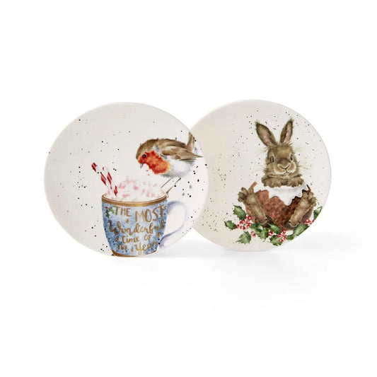 Wrendale Designs Robin & Bunny Plate Set