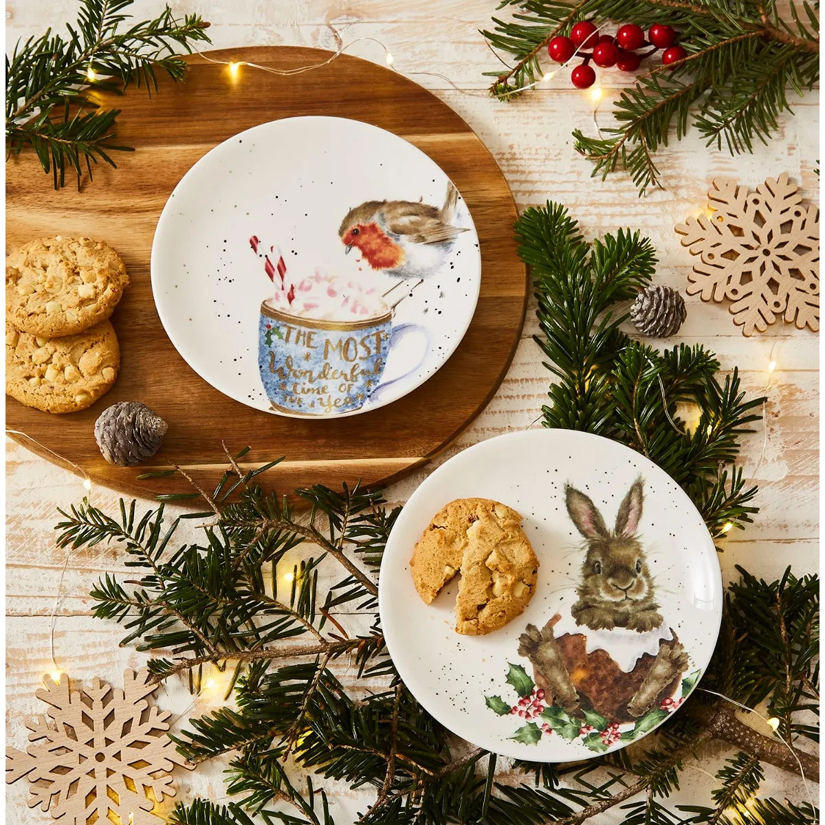 Wrendale Designs Robin & Bunny Plate Set