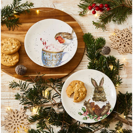 Wrendale Designs Robin & Bunny Plate Set