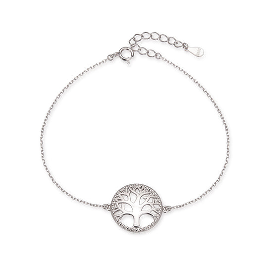 Silver Tree of Life RHINESTONE BRACELET L3251