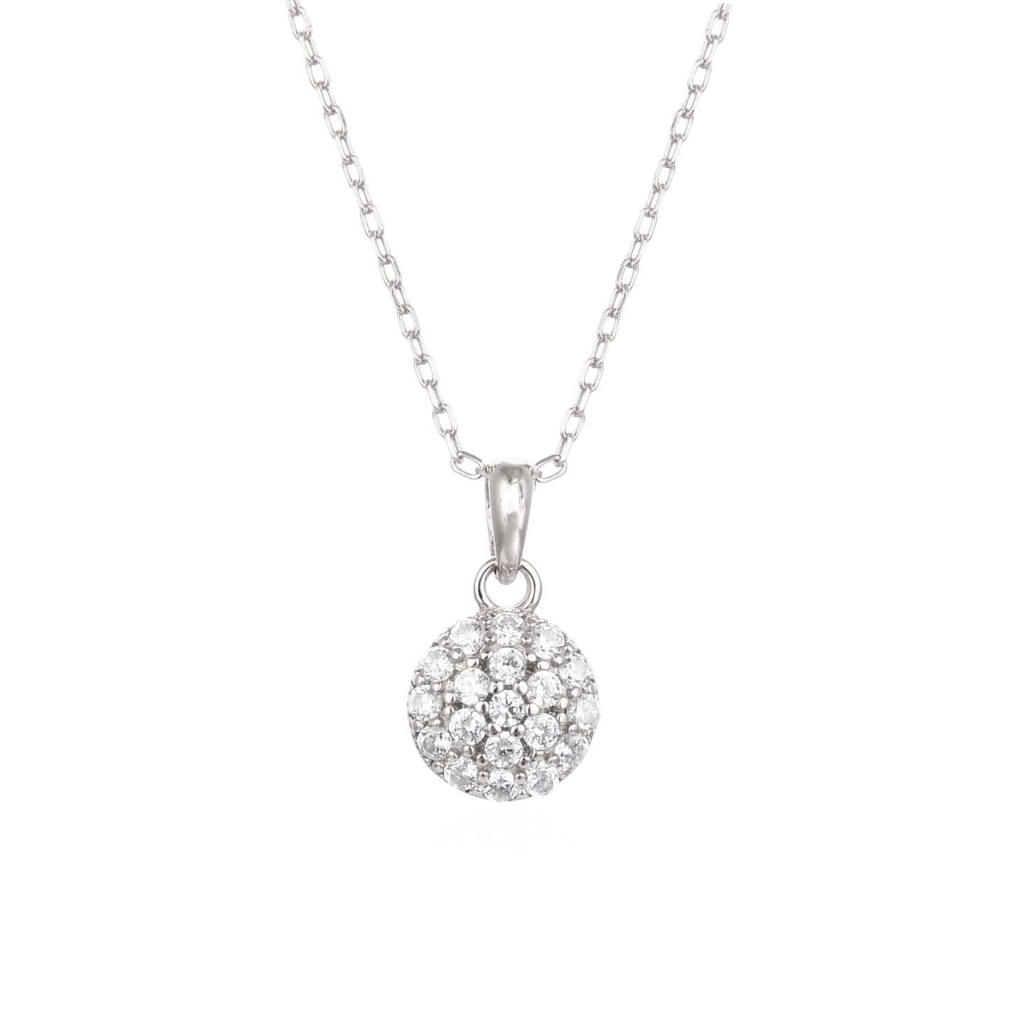 Pavé Necklace with Cubic Zirconia – Silver L3201