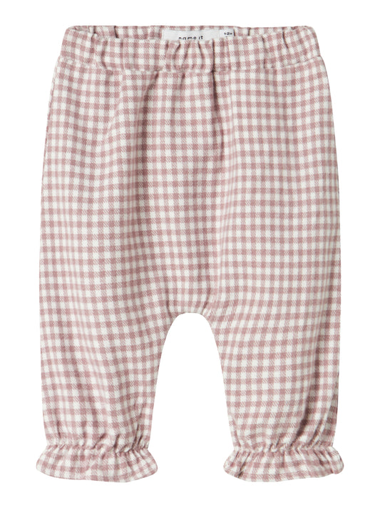 Gingham lilac and cream trousers