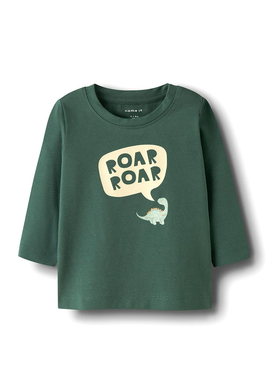 Dino Long Sleeve Top, Green