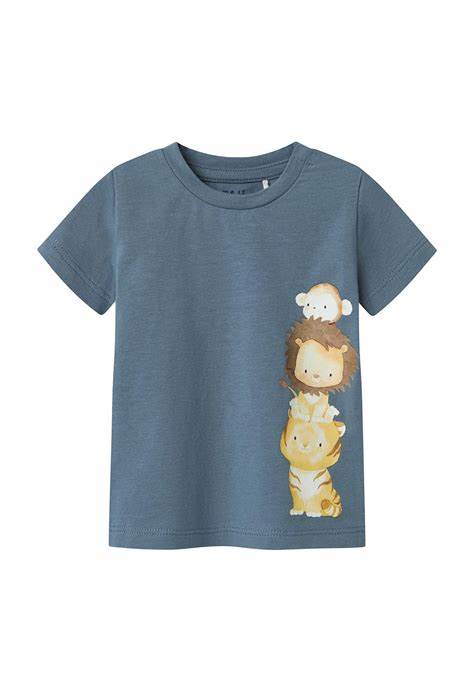 Harrison Safari Animal Tee, Blue Mirage