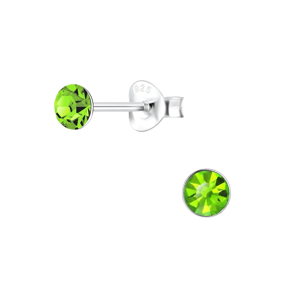 E1904 Silver Studs with a Selection of Colours