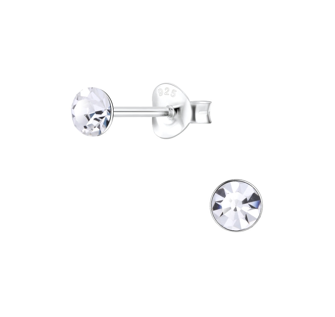 E1904 Silver Studs with a Selection of Colours
