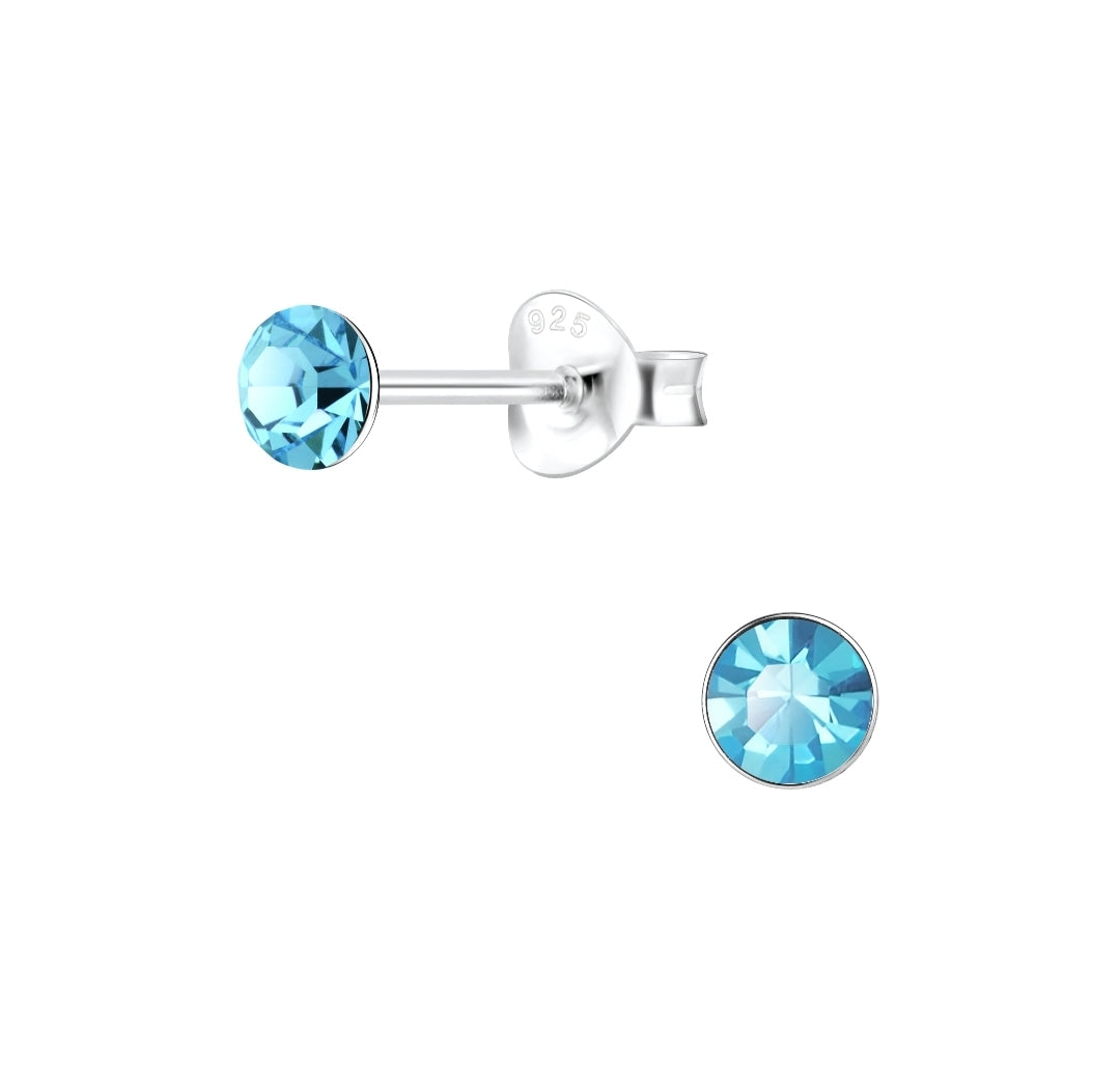 E1904 Silver Studs with a Selection of Colours