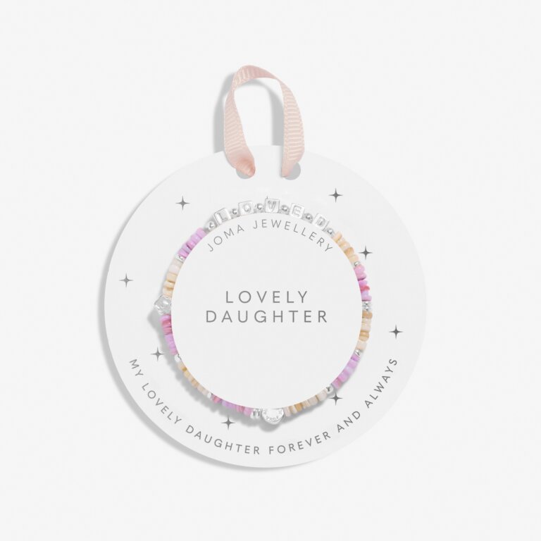 Kids' Happy Little Moments 'Lovely Daughter' Bracelet In Silver Plating