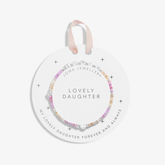 Kids' Happy Little Moments 'Lovely Daughter' Bracelet In Silver Plating