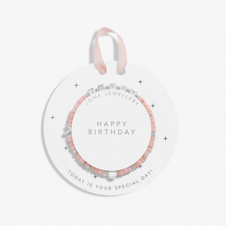 Kids' Happy Little Moments 'Happy Birthday' Bracelet In Silver Plating