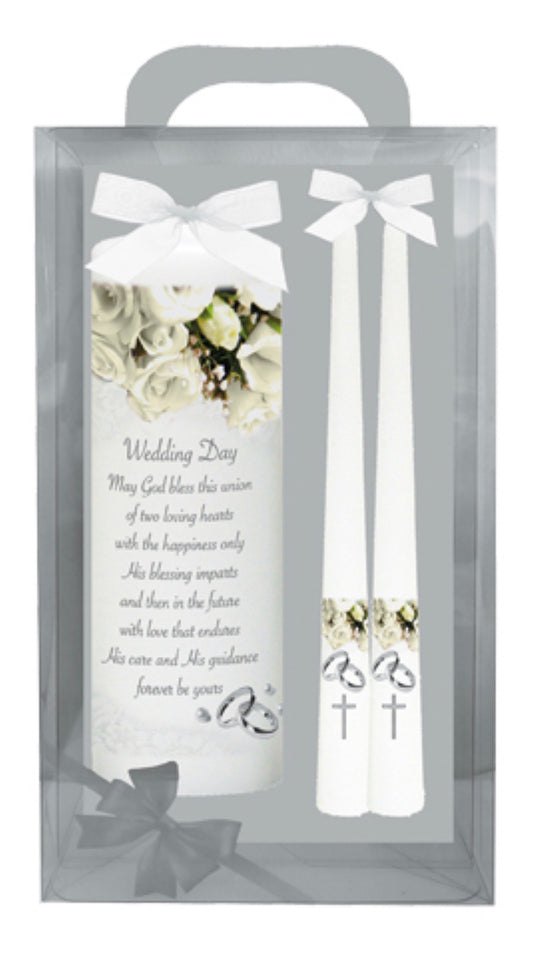 Wedding Candle 8 inch Gift Boxed/White (86610)