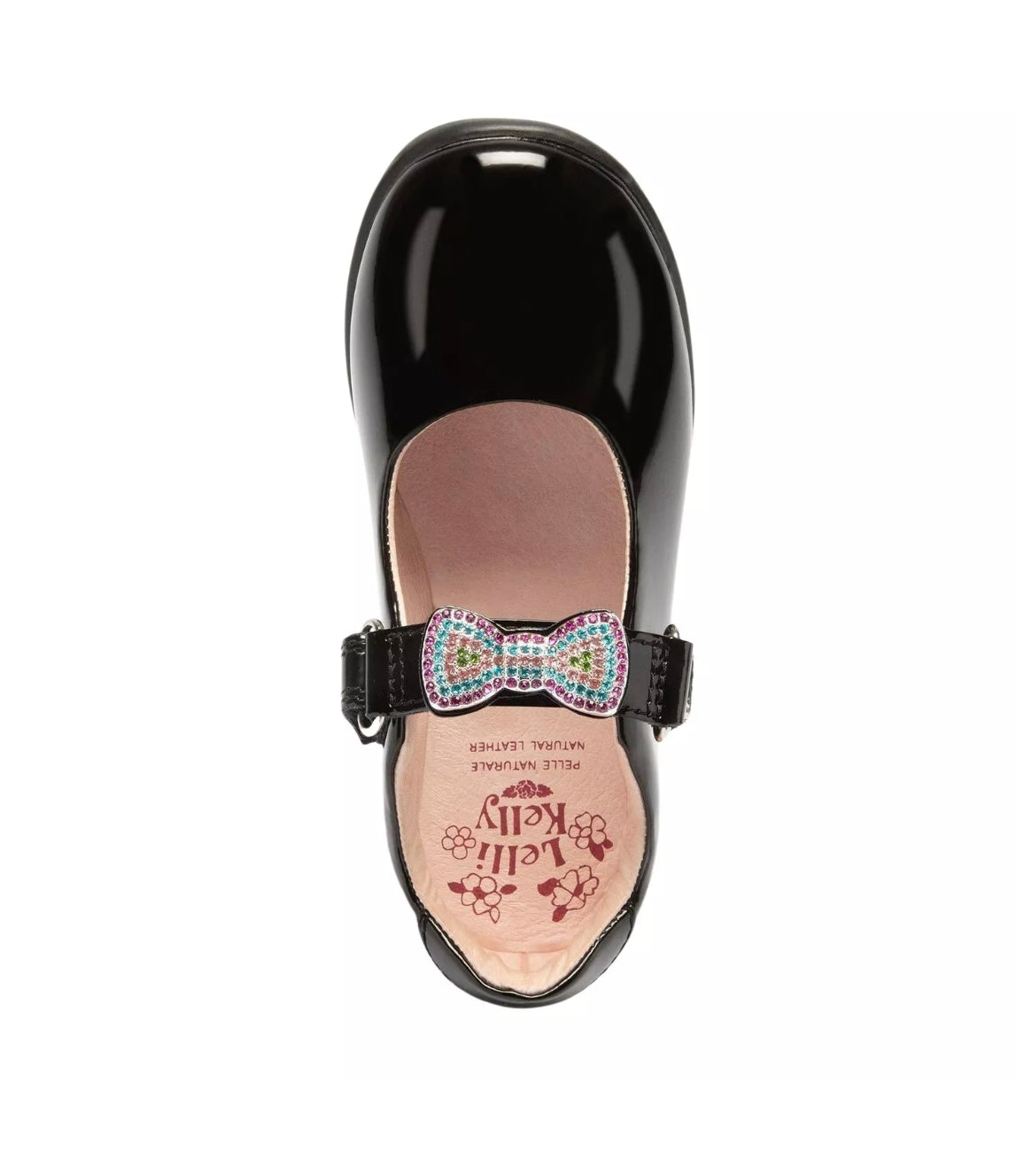 Lelli Kelly LK8106 (DB01) Erin Black Patent School Shoes F Fitting