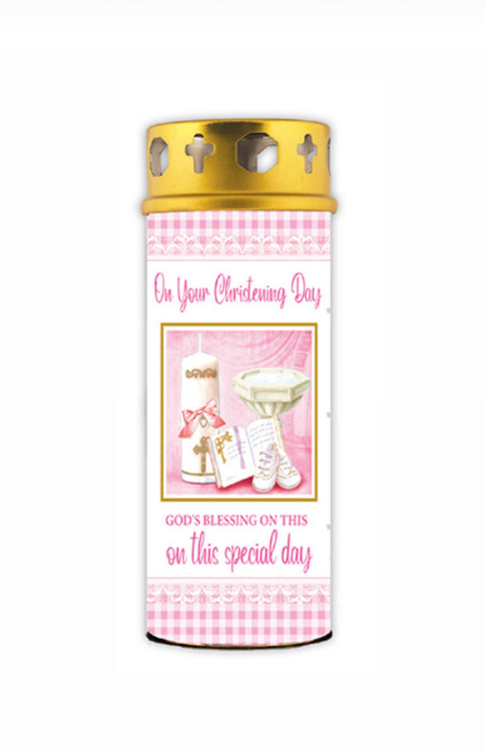 Candle/Christening - Baby Girl (8636)