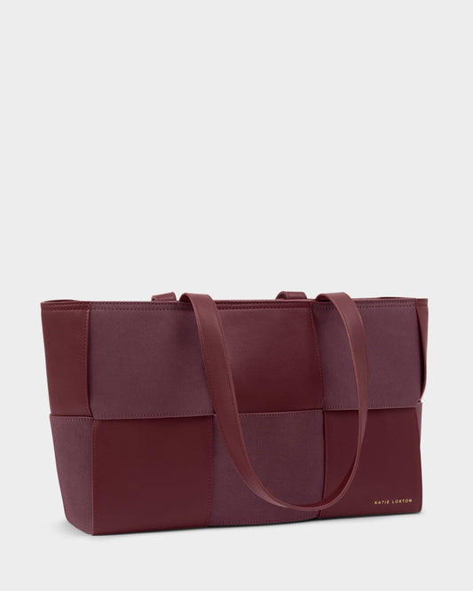 Taya Hand Woven Suedette Tote Bag