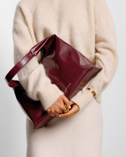 Laila Patent Crackle Shoulder Bag