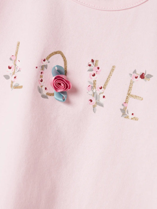 ORGANIC COTTON TOP - pink Love
