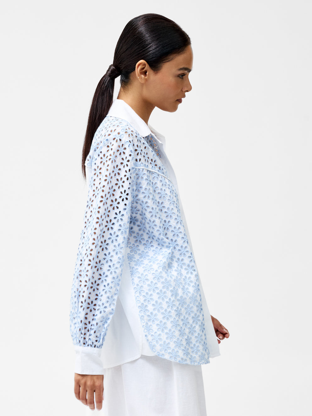 Galina Cotton Embroidered Shirt