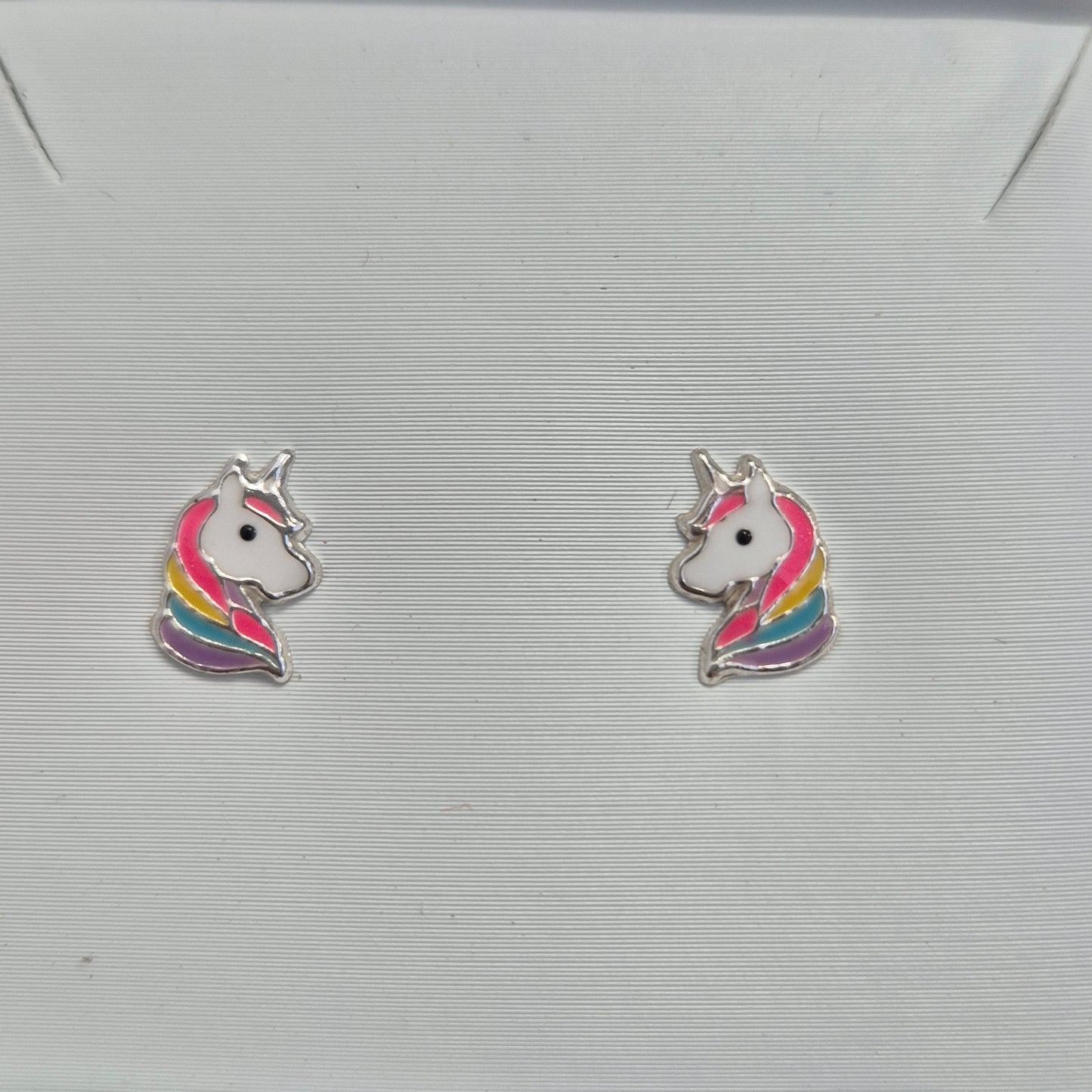 MULTI-COLOURED UNICORN HEAD EARRINGS