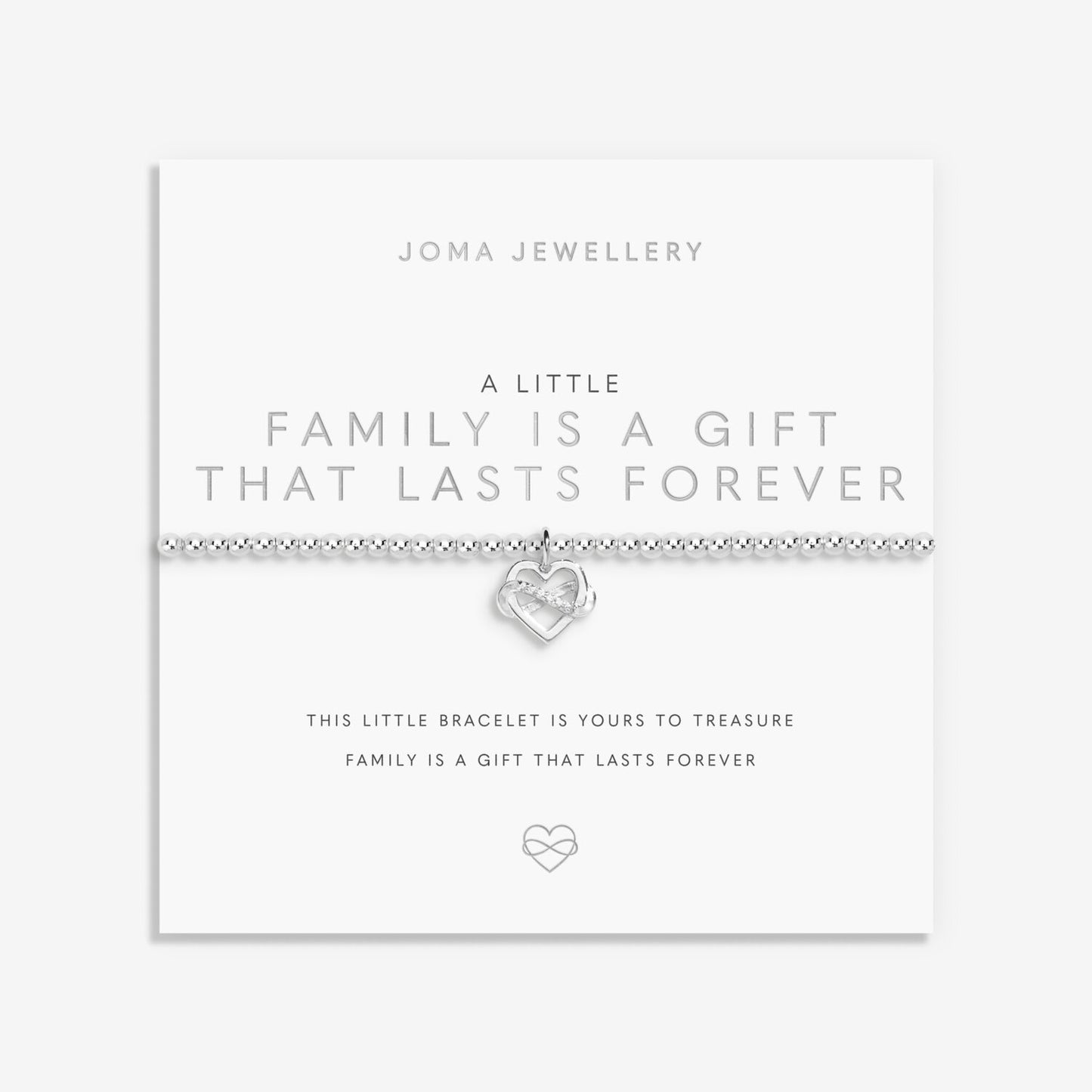 A Little 'Family Is A Gift That Lasts Forever' Bracelet silver plated