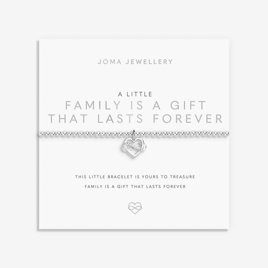 A Little 'Family Is A Gift That Lasts Forever' Bracelet silver plated