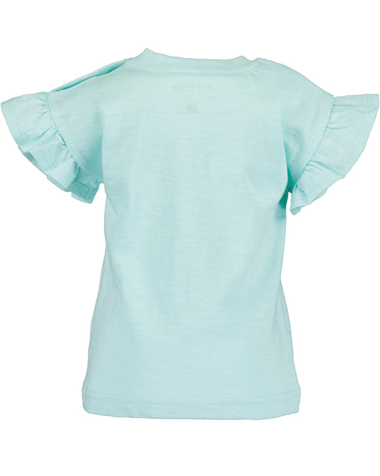 Coral leggings and aqua & white tops girls 3 piece set