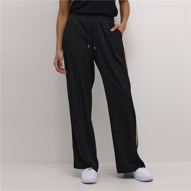 PINNS Elaine Trouser 643T BLACK/TAUPE, 30" WIDE LEG WITH SIDE TAPE FEATURE