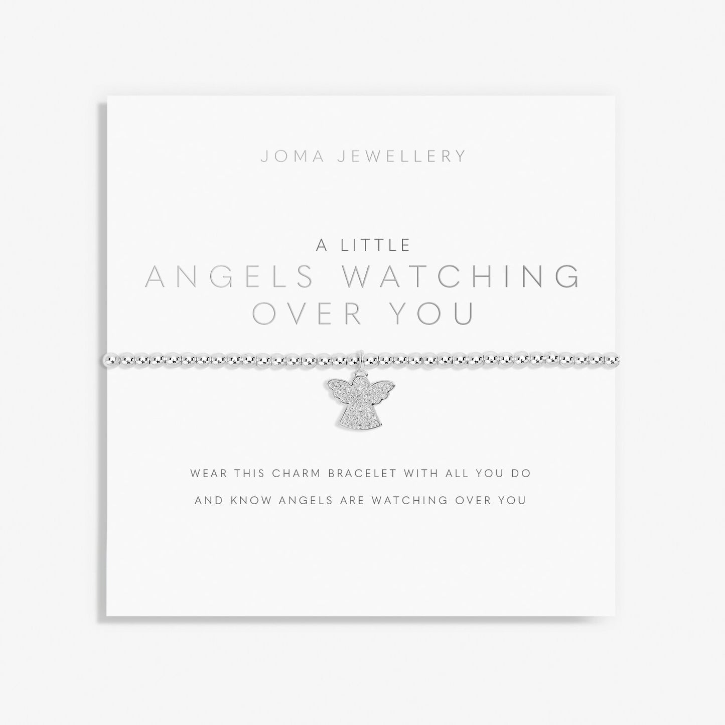 A Little 'Angels Watching Over You' Bracelet in Silver Plating