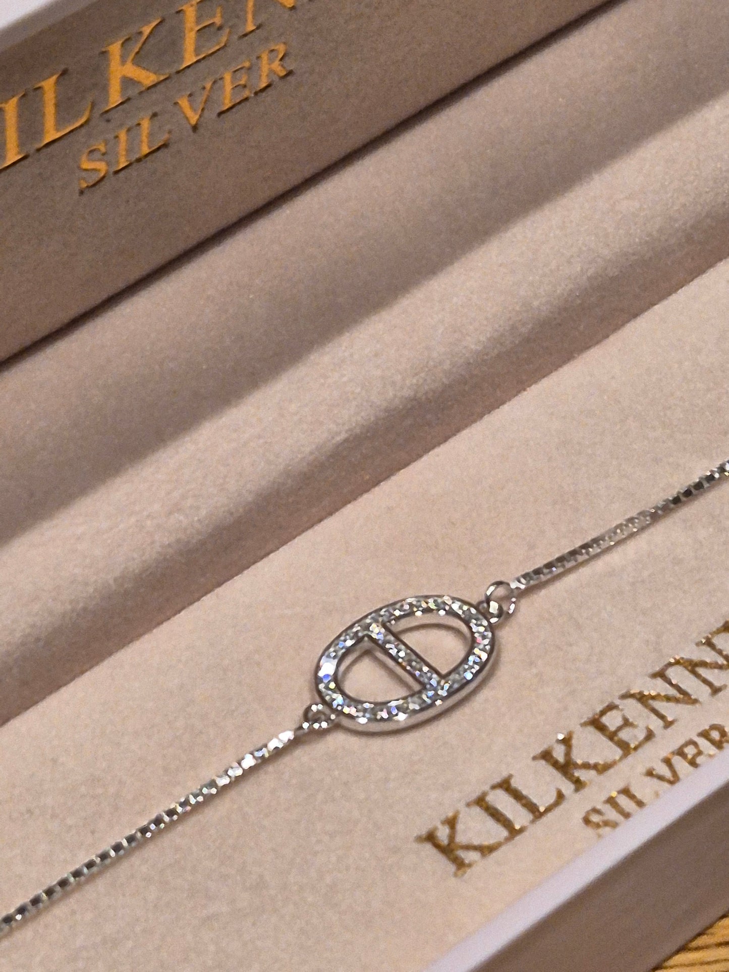 SILVER FINE OVAL BRACELET L3240