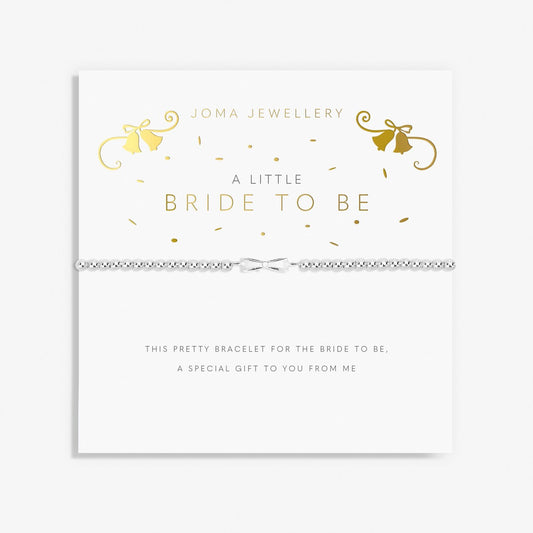 A Little 'Bride To Be' Bow Bracelet in Silver Plating