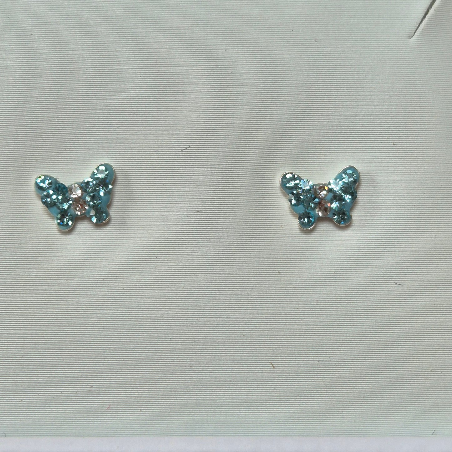 BLUE SPARKLE BUTTERFLY EARRINGS