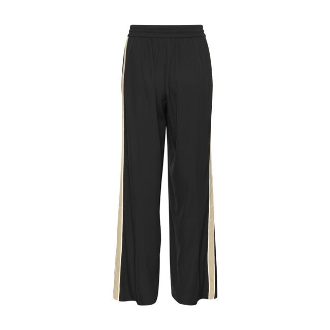 PINNS Elaine Trouser 643T BLACK/TAUPE, 30" WIDE LEG WITH SIDE TAPE FEATURE