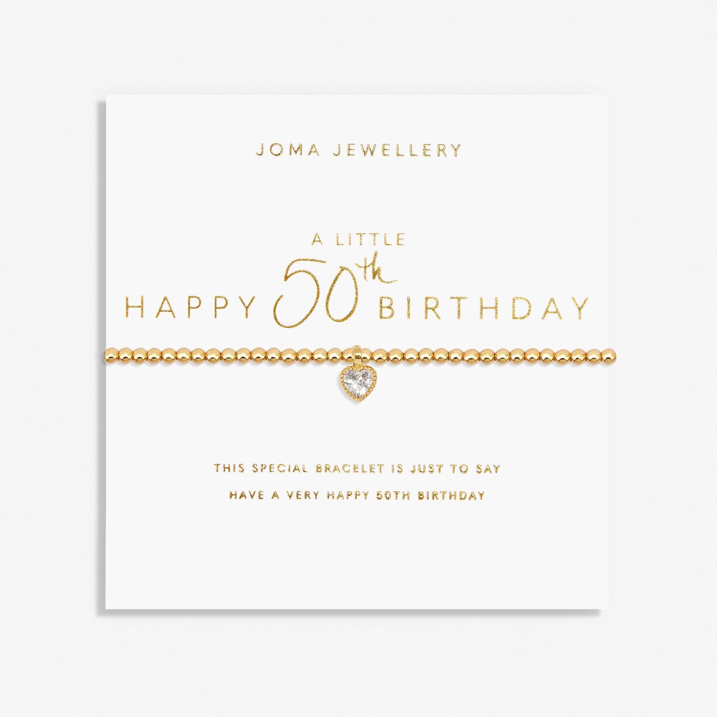 A Little ' Happy 50th Birthday ' Bracelet