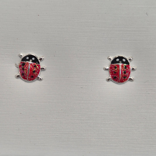 MULTI-COLOURED KIDS LADYBIRD EARRINGS