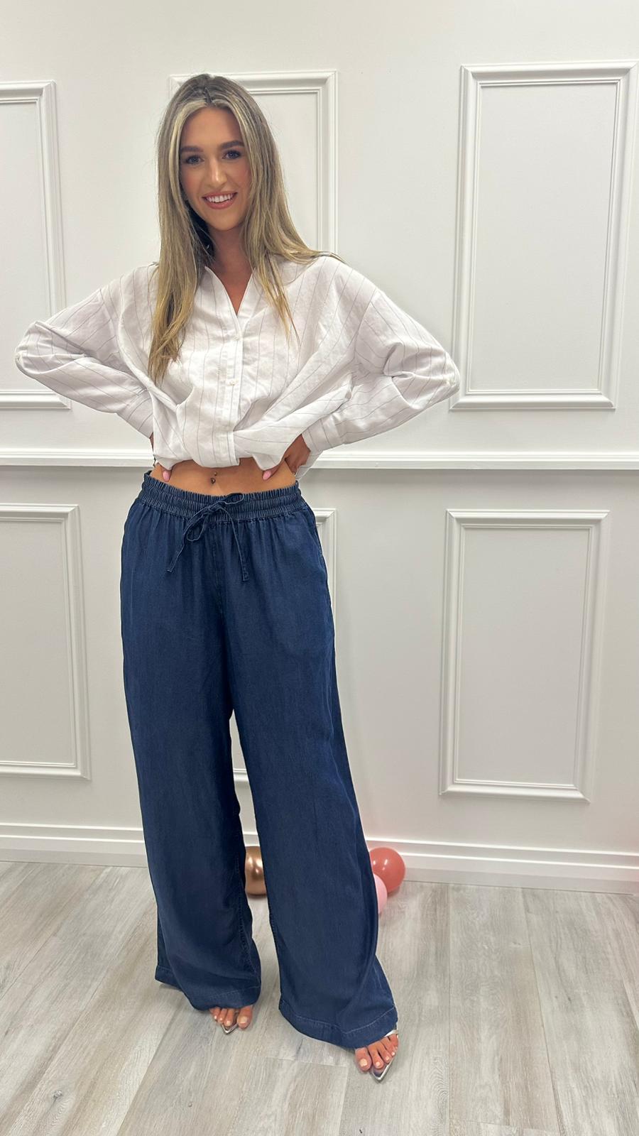 74YNE Collorado Denim Fluid trouser - extra long length