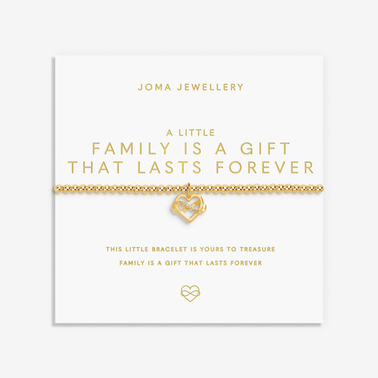 A Little 'Family Is A Gift That Lasts Forever' Bracelet gold plated