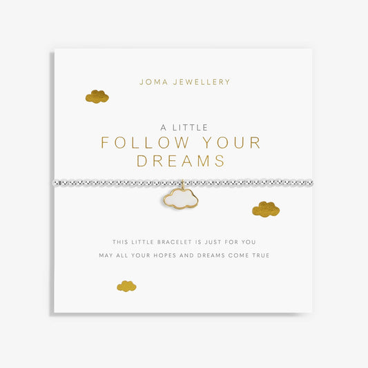 A Little 'Follow Your Dreams' Bracelet in Silver Plating