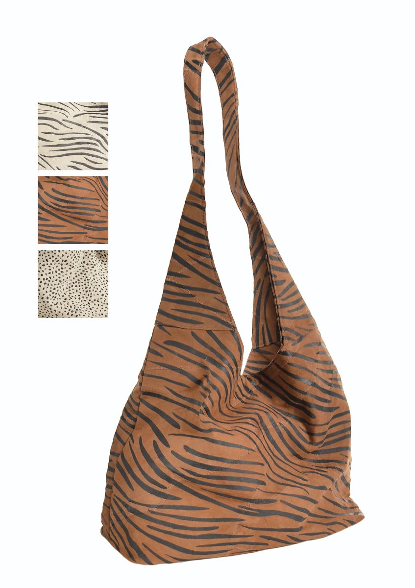 Safari Slouch - Patchwork Goat Skin - Tiger