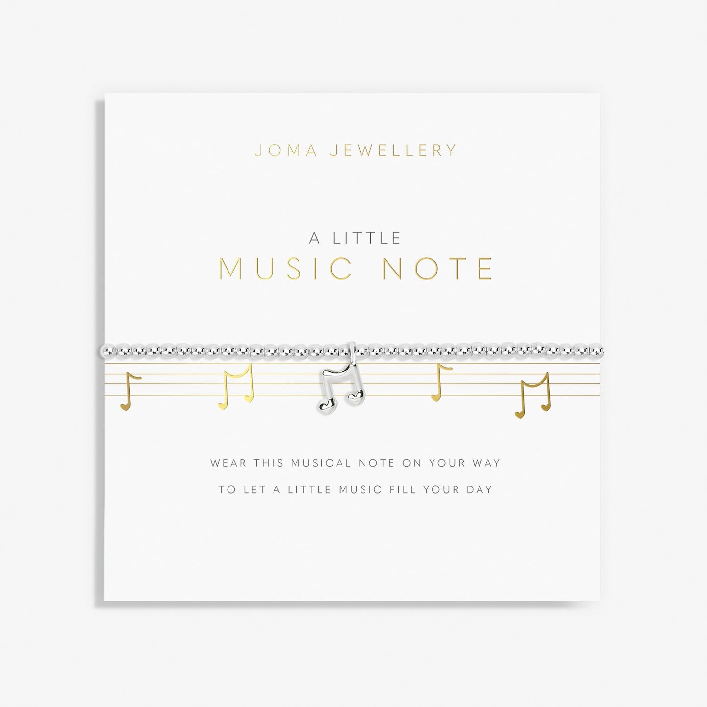 A Little 'Music Note' Bracelet in Silver Plating