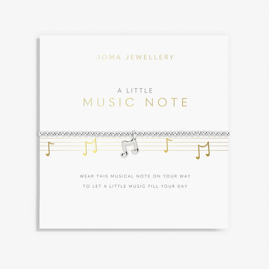 A Little 'Music Note' Bracelet in Silver Plating