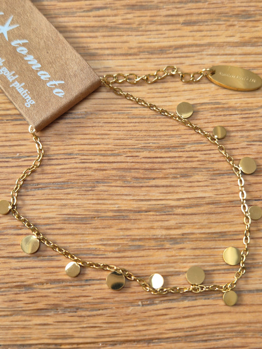Circle Chain - Stainless Steel W/18k Gold bracelet