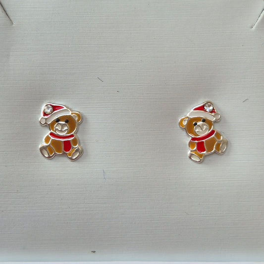 Christmas teddy Stud Earrings