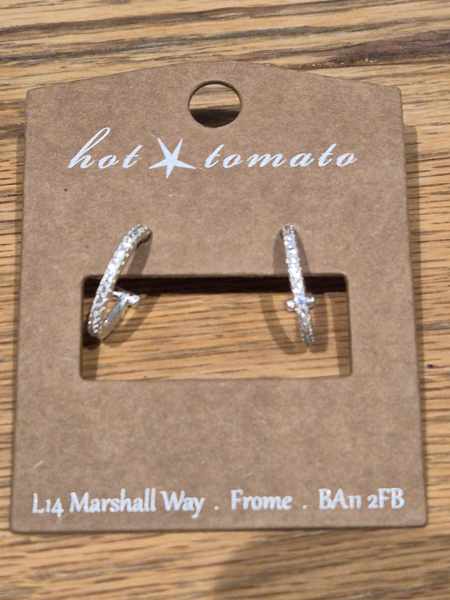 Hoops set W/Sparkle - Worn Silver & Zircon Earrings