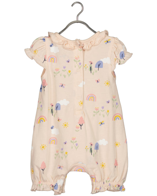 Peach girls colourful romper