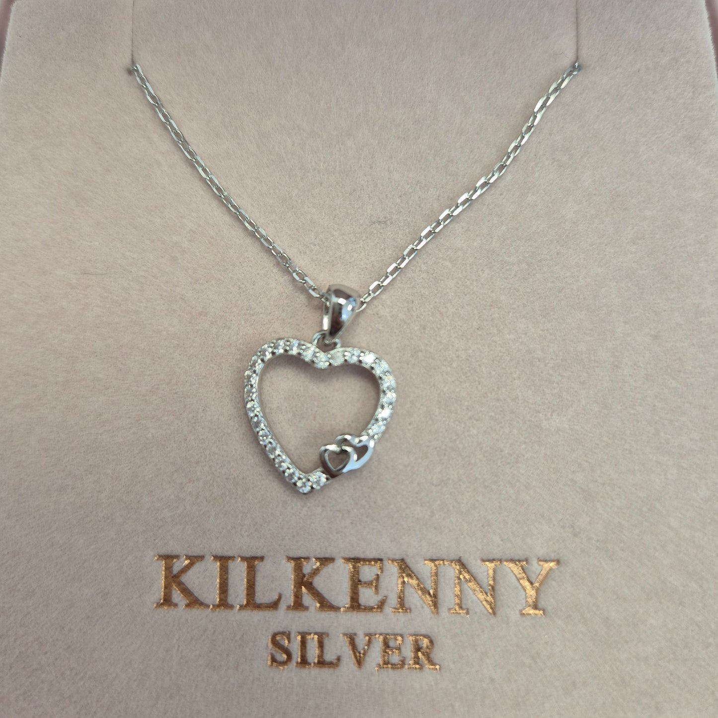 Dimonte Heart  Necklace with tiny hearts – Silver L3279