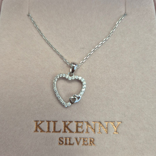 Dimonte Heart  Necklace with tiny hearts – Silver L3279