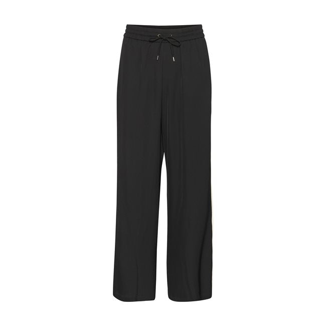 PINNS Elaine Trouser 643T BLACK/TAUPE, 30" WIDE LEG WITH SIDE TAPE FEATURE