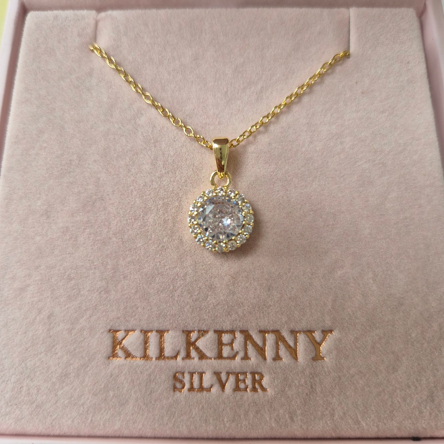 GOLD GLISTENING ROUND NECKLACE