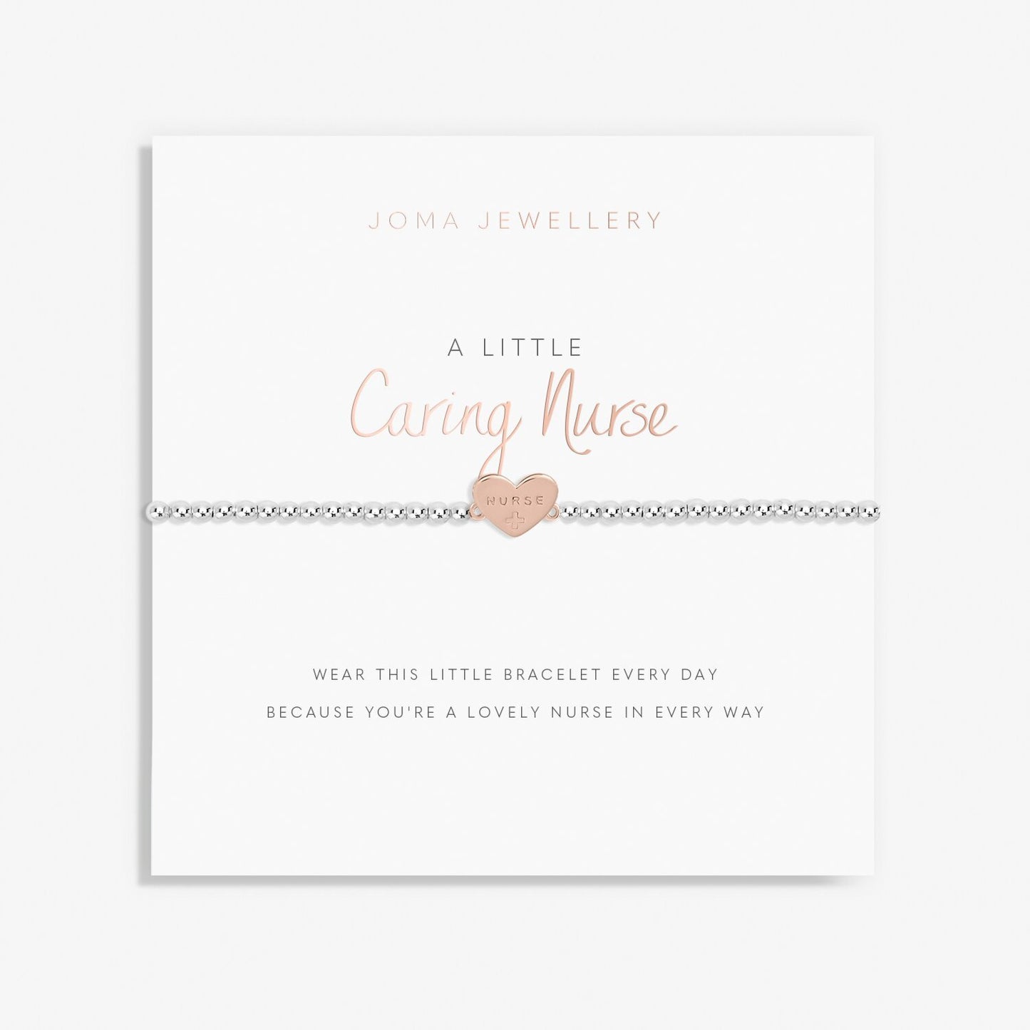 A Little 'Caring Nurse' Bracelet in Silver Plating